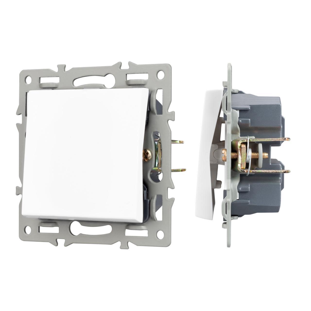 Механизм выключателя одноклавишный перекрёстный SWT-MKX1-PL-WH (250V, 16A) Arlight 043718