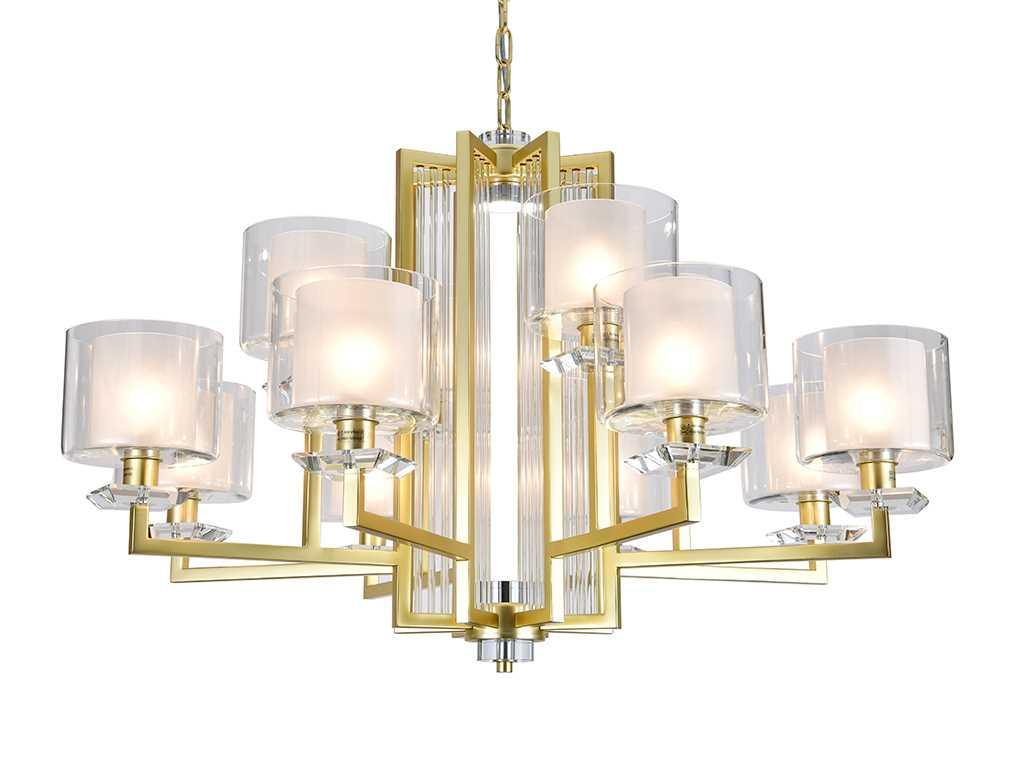 Подвесная люстра Newport 4408+4/C mat.gold