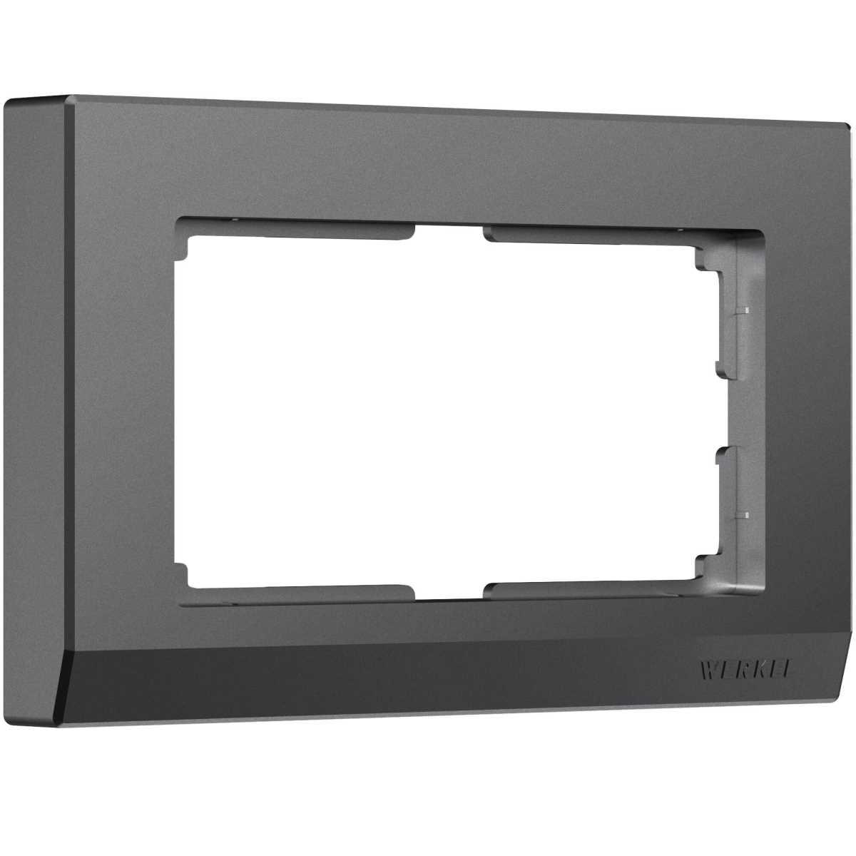 Рамка Werkel Stark для двойной розетки графит матовый W0081864 4690389194542