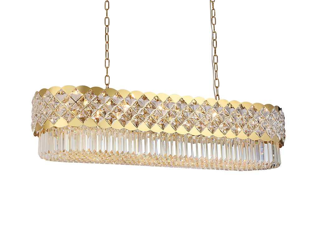 Подвесная люстра Newport 8300/120 oval gold polished