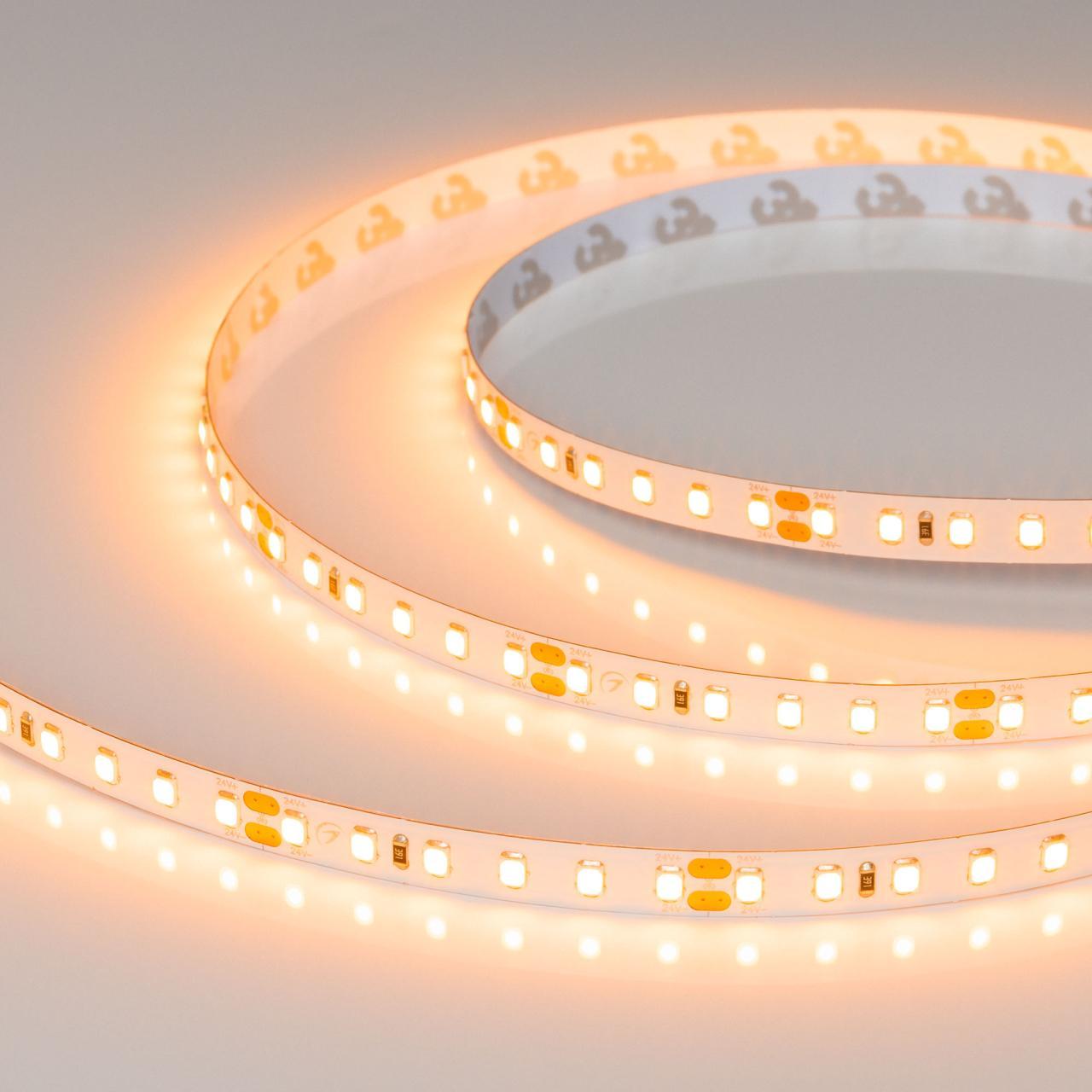 Светодиодная лента UL-A120-8mm 24V Warm1900 (9.6 W/m, IP20, 5m) Arlight 056725