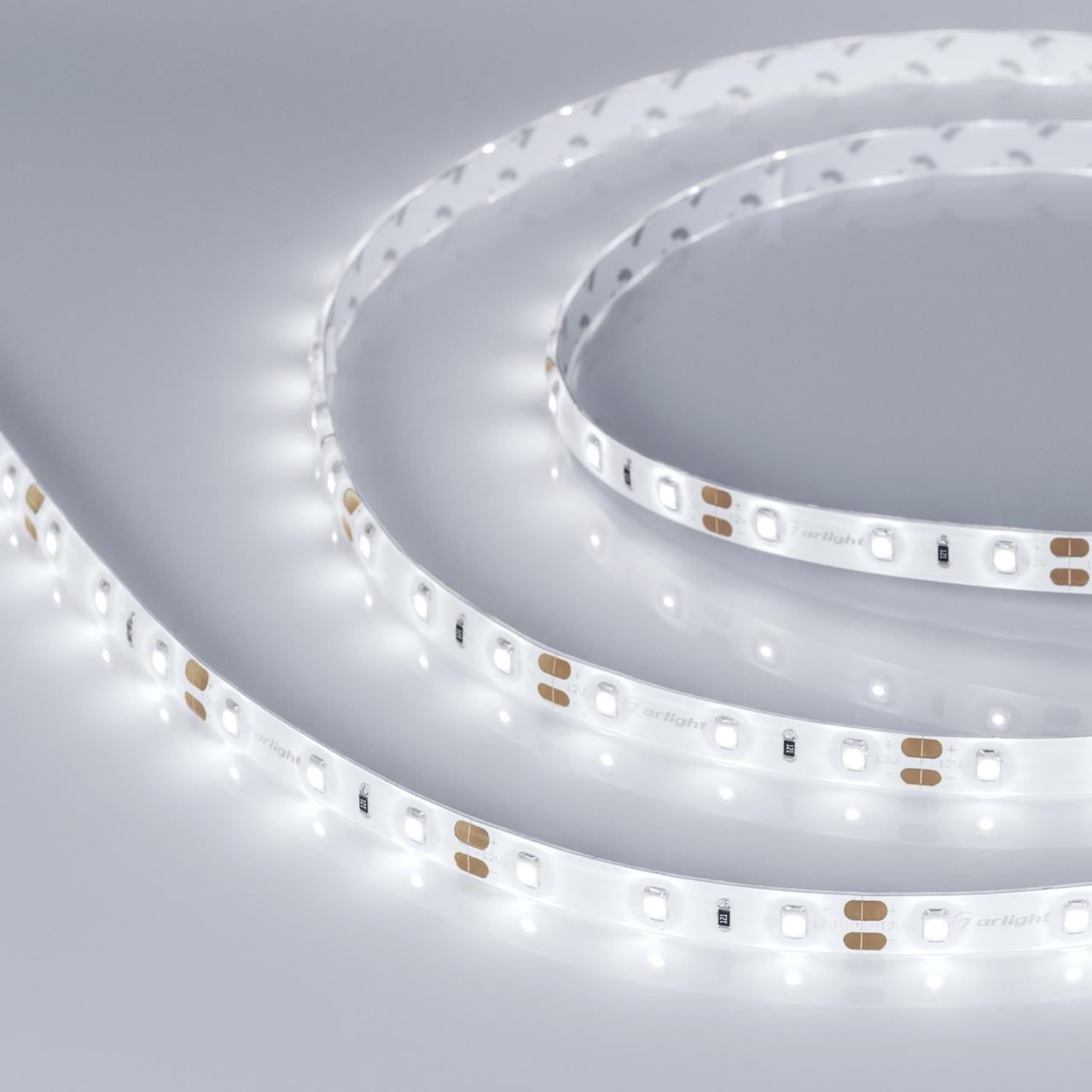 Светодиодная влагозащищенная лента Arlight 7,2W/m 60LED/m 2835SMD холодный белый 5M 020517(2)
