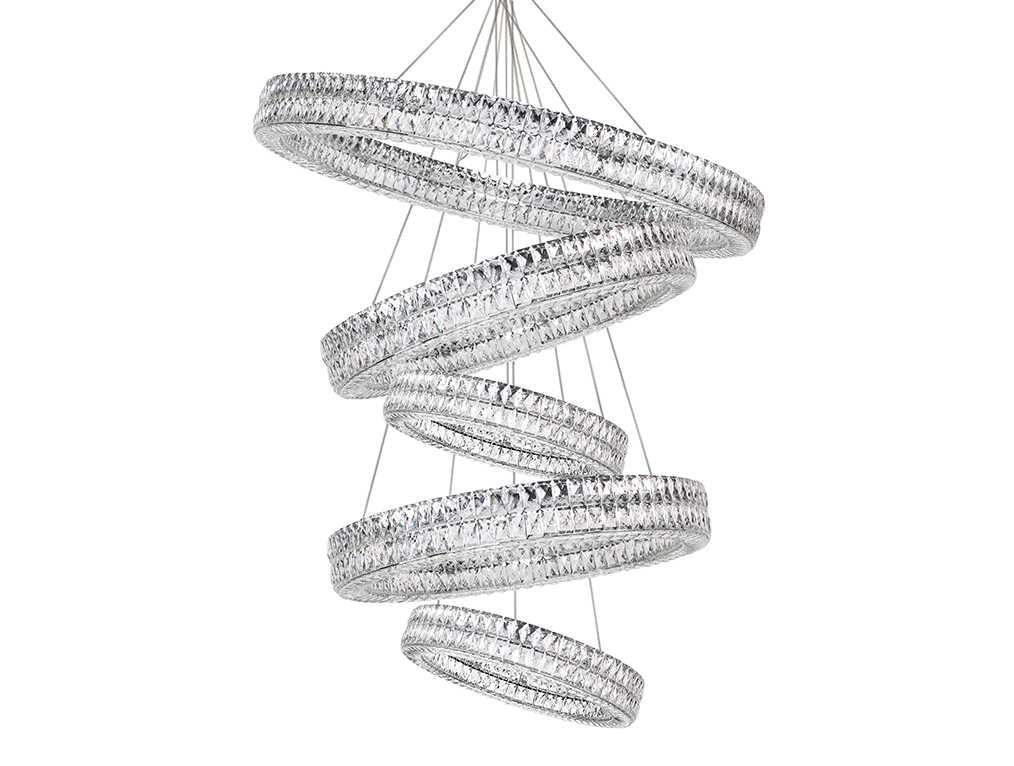 Вертикальная композиция Newport 8550 из пяти колец хром №172 S8550_172CH