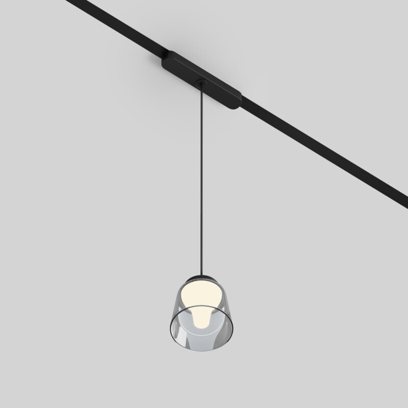DK5317-BK Светильник для трека Air, серия Hang 3000 со светодиодом, ?90*86mm, 48V DC, 4W, RA?95, 120°, 3000K, IP20, черный, алюминий, стекло, акрил