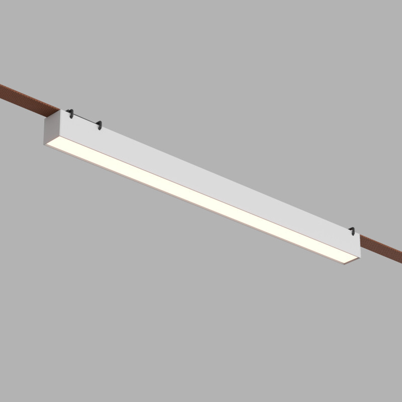 DK5676-WH Cветильник для трека-ремня Belty Smart, серия Linear, со светодиодом, L642*W40*H45мм, 48V DC, 24W, RA90, 120°, 2700-6000K, IP20, белый, алюминий