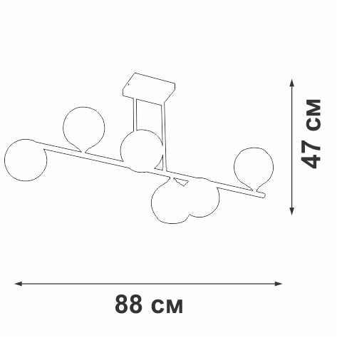 Накладная люстра Vitaluce V2046-1/6PL