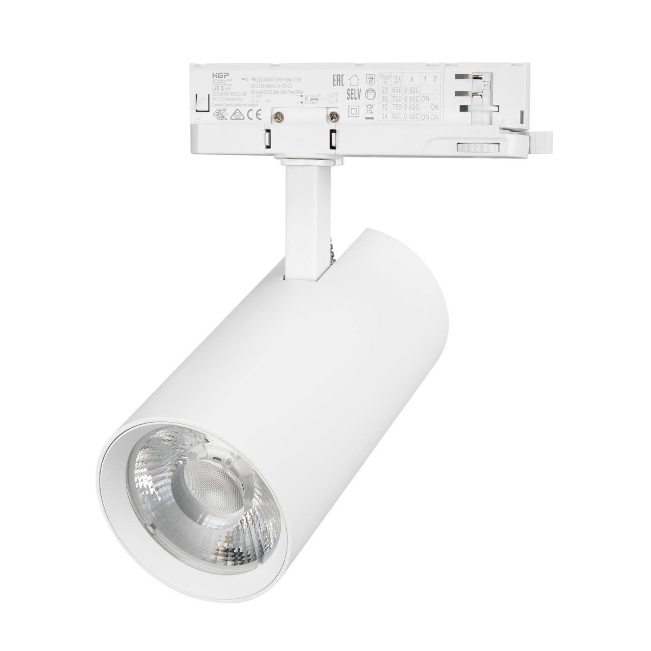 Трековый светильник Arlight LGD-GERA-4TR-R90-40W Day4000 (WH, 24 deg, 230V) 055139