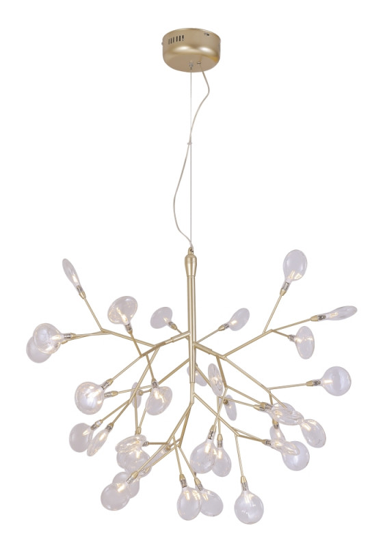 Подвесная люстра Crystal Lux EVITA SP36 GOLD/TRANSPARENT