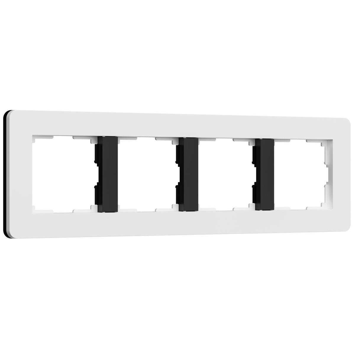 Рамка Werkel Split на 4 поста белый/черный W0043068 4690389208249