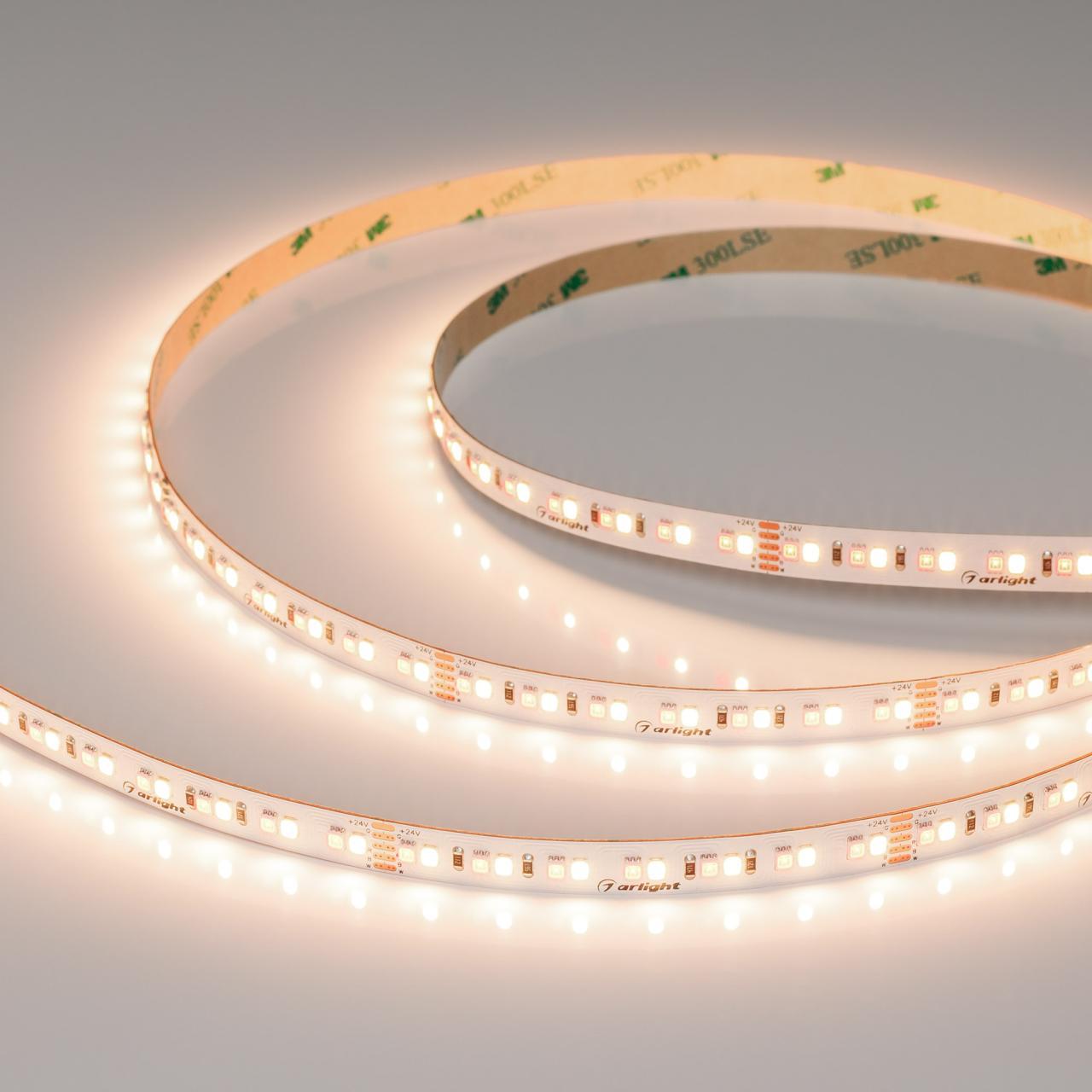 Светодиодная лента RT-A168-10mm 24V RGBW-Day (20 W/m, IP20, 5m) Arlight 056878