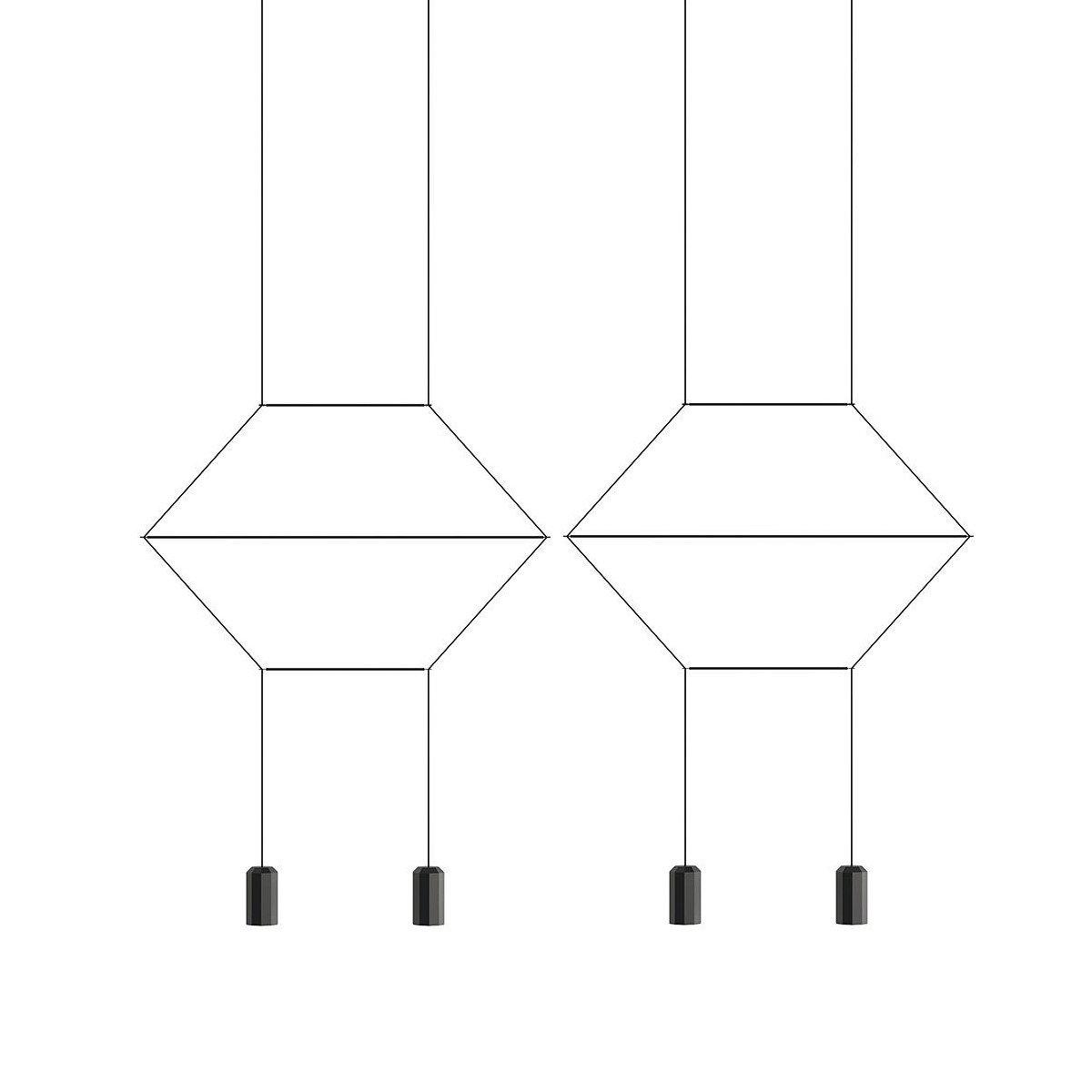 Подвесной светильник Imperium Loft Via Wireflow Polyhedral 4 Lineal Pendant Light 144326-22