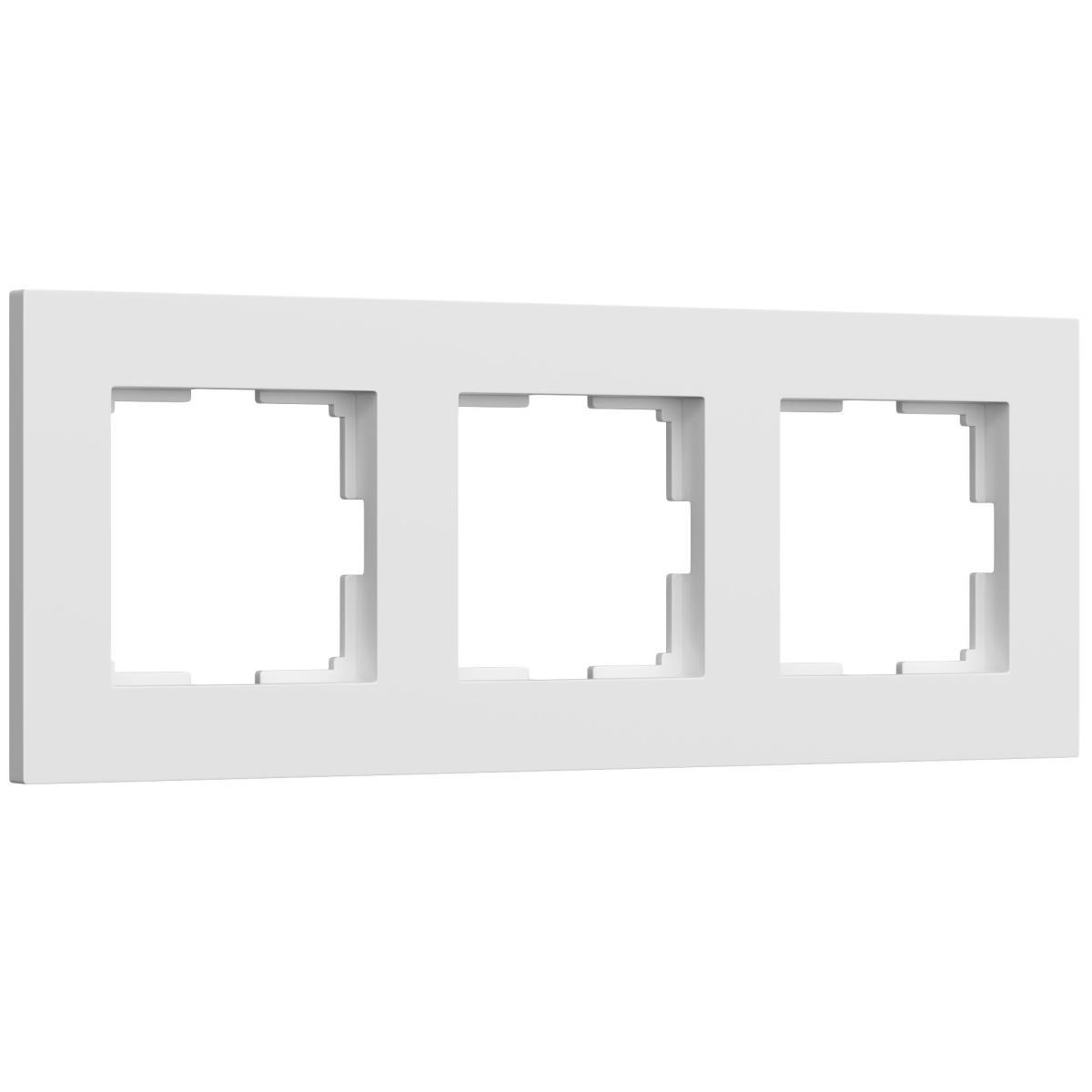 Рамка Werkel Slab на 3 поста белый софт W0032961 4690389193439
