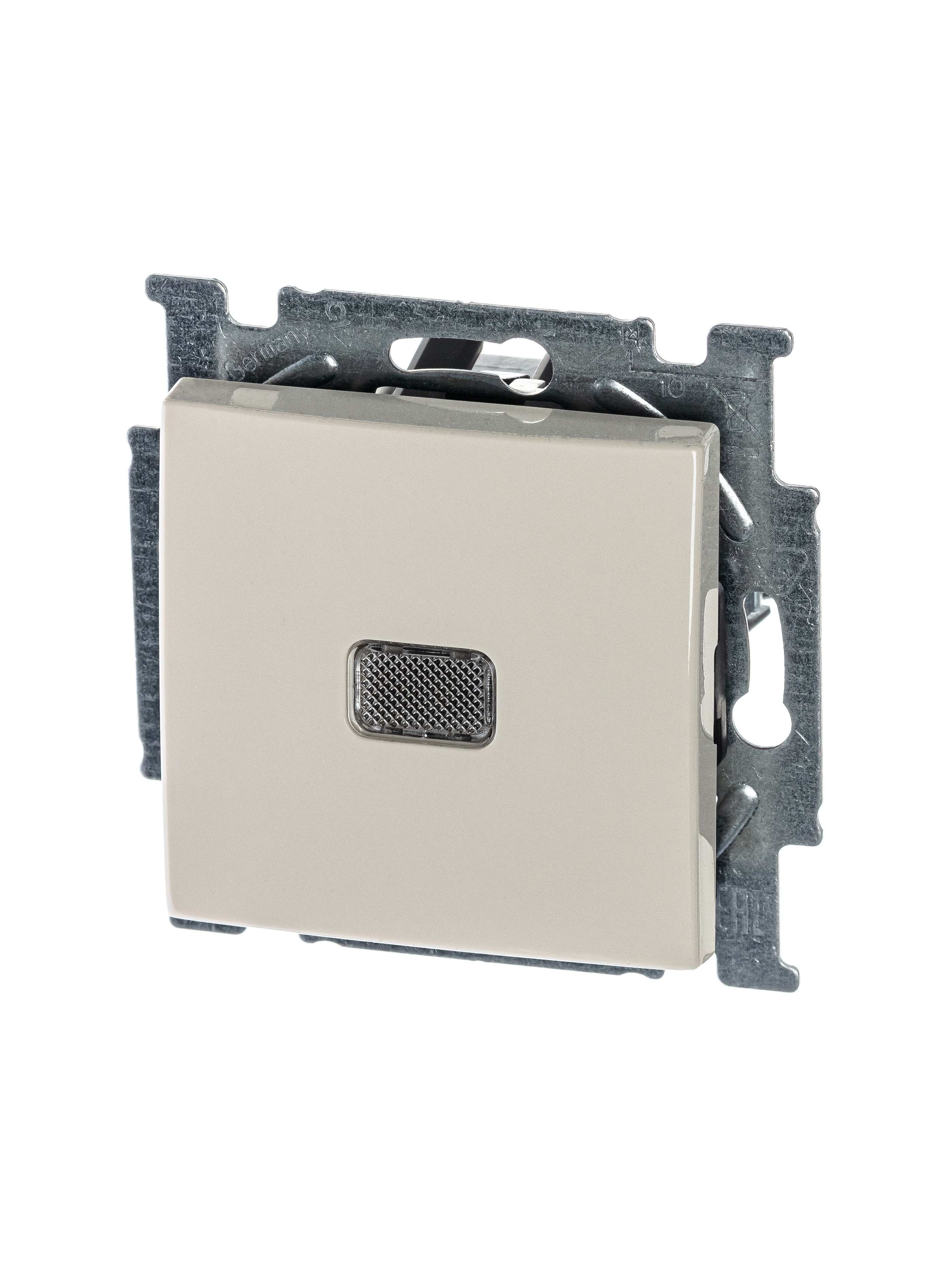 ABB BJB Basic 55 Беж Выключатель 1-клавишный с подсветкой