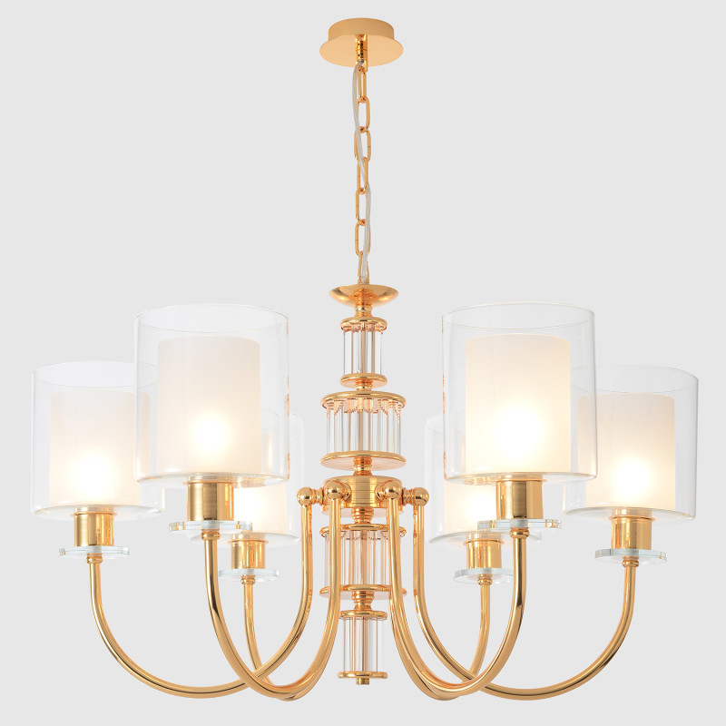 Подвесная люстра Crystal Lux ELENA SP6 GOLD