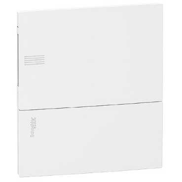 Schneider Electric RESI9 MP (Mini Pragma) Бокс встраеваемый с белой дверью 1 ряд/8 модулей, IP40, IK07, 63А, 2 клеммы, Италия