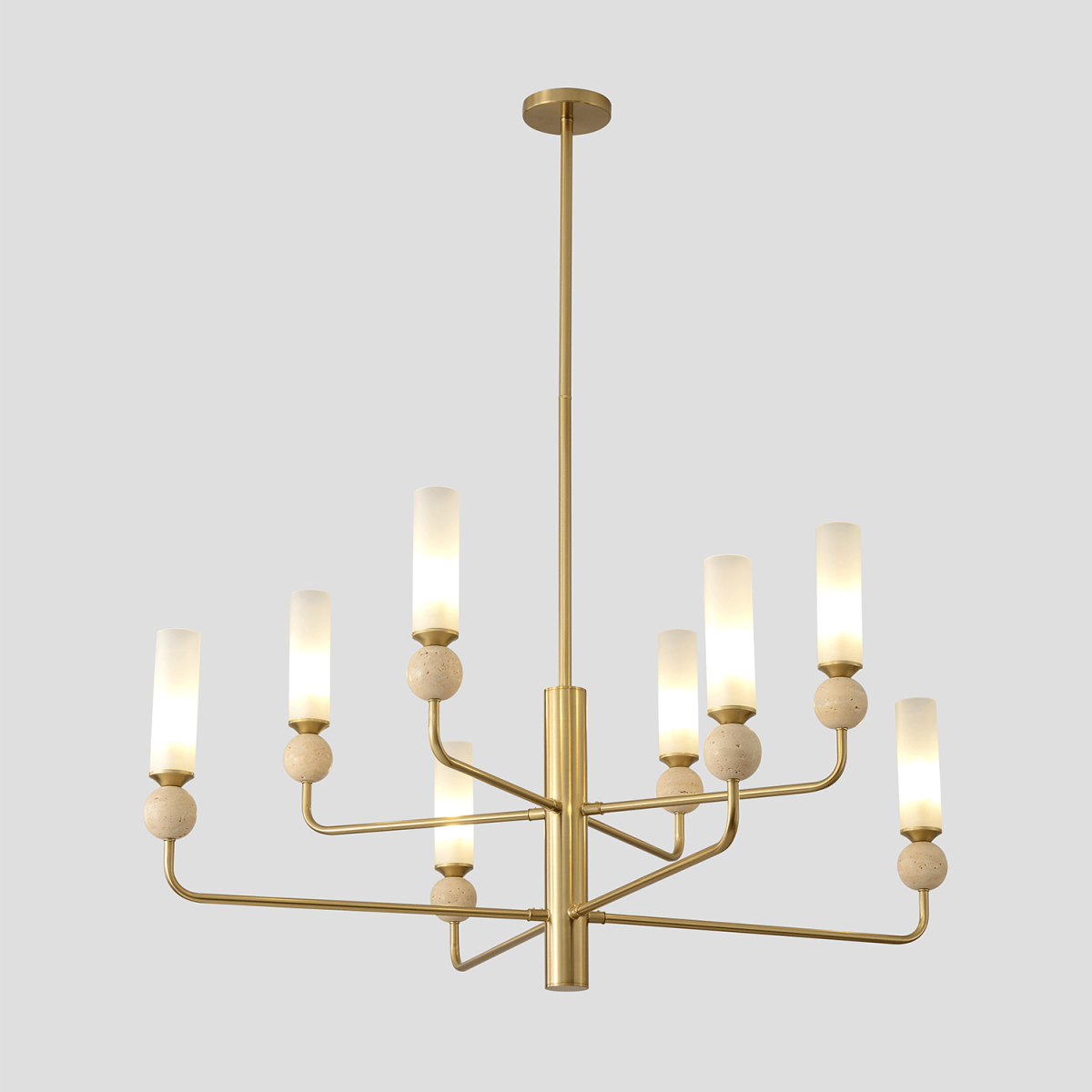 Люстра на штанге Crystal Lux SIMPLY SP8 BRASS