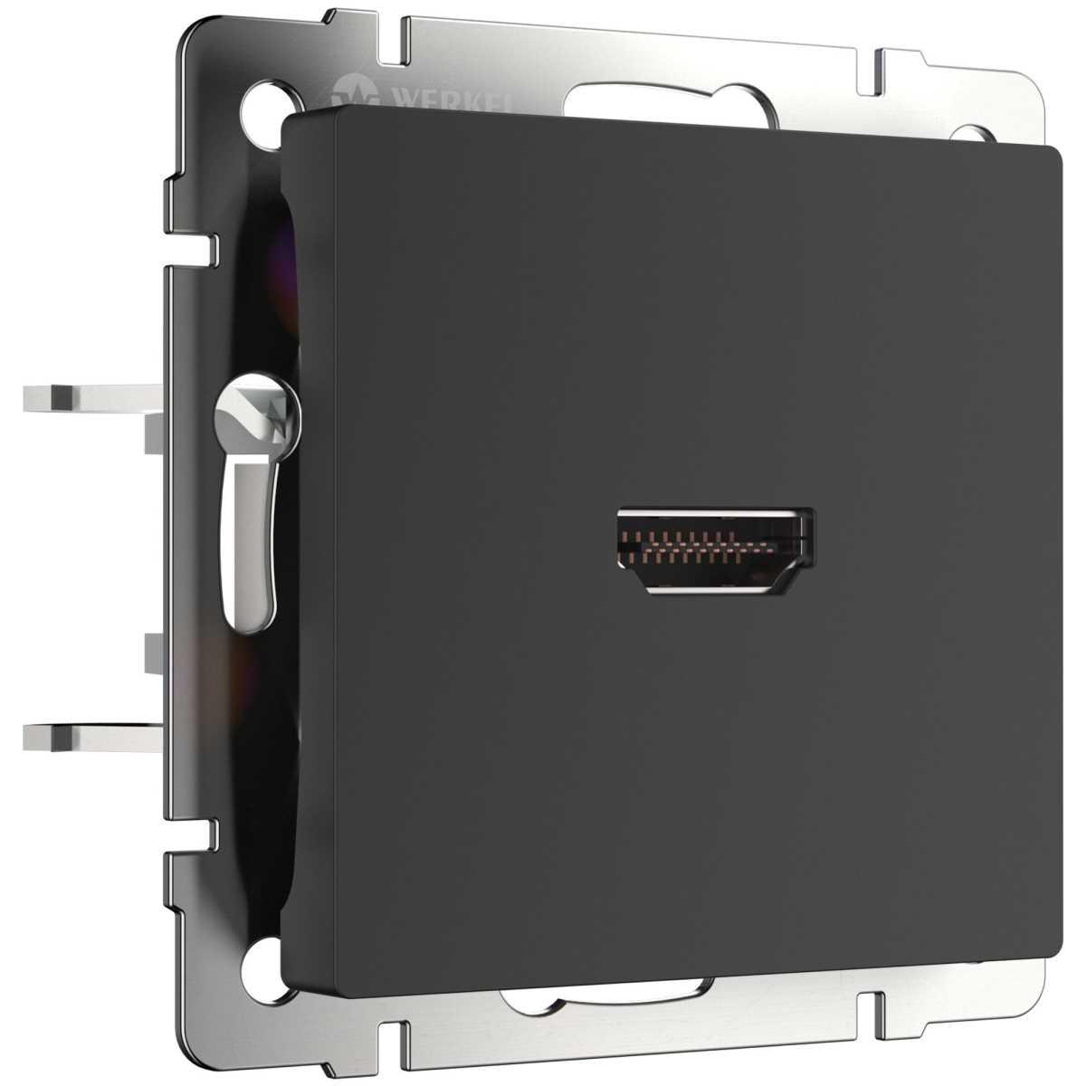 Розетка HDMI Werkel черный матовый W1186008 4690389157066