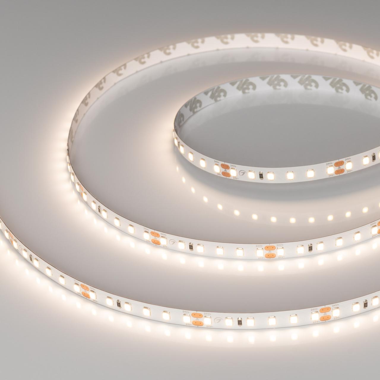 Светодиодная лента Arlight 14,4W/m 120Led/m 2835SMD теплый белый 5M RT-A120-8mm 24V Warm3500 CRI98 028573(2)