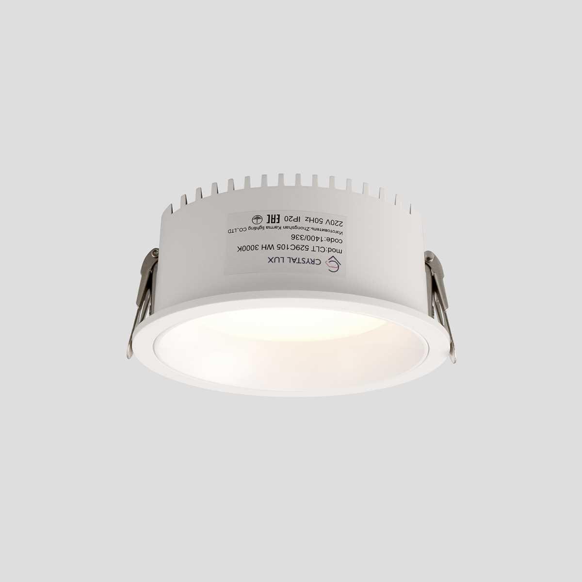 Встраиваемый светильник Crystal Lux CLT 529C105 WH 3000K