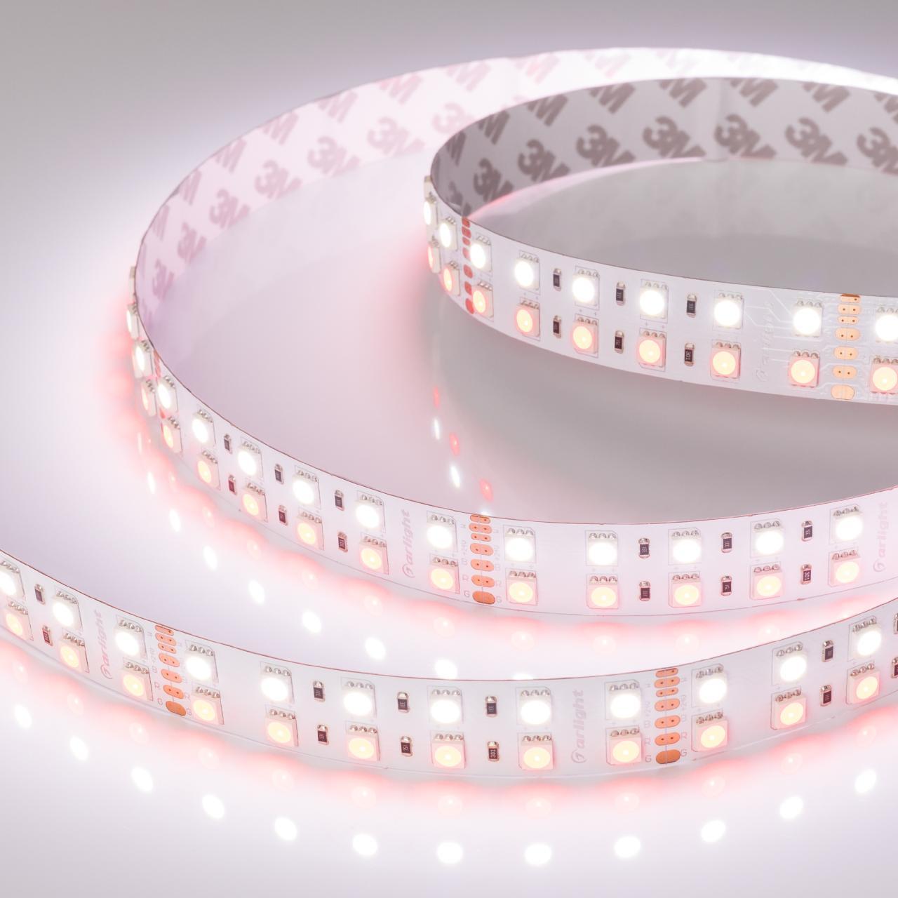 Светодиодная лента Arlight 32W/m 144LED/m 5060SMD разноцветный/холодный белый 5M RT-B144-19mm 24V RGBW-White 011823(2)