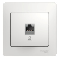 Systeme Electric Glossa Бел Розетка компьютерная RJ45 кат.5E