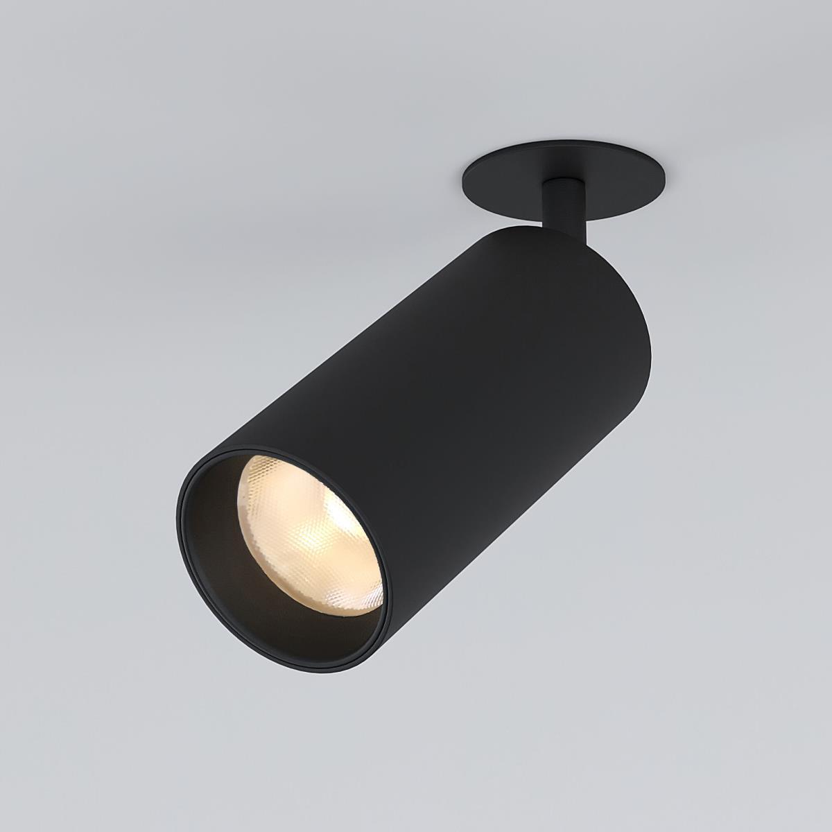Встраиваемый светодиодный спот Elektrostandard Diffe 25066/Led черный a058211