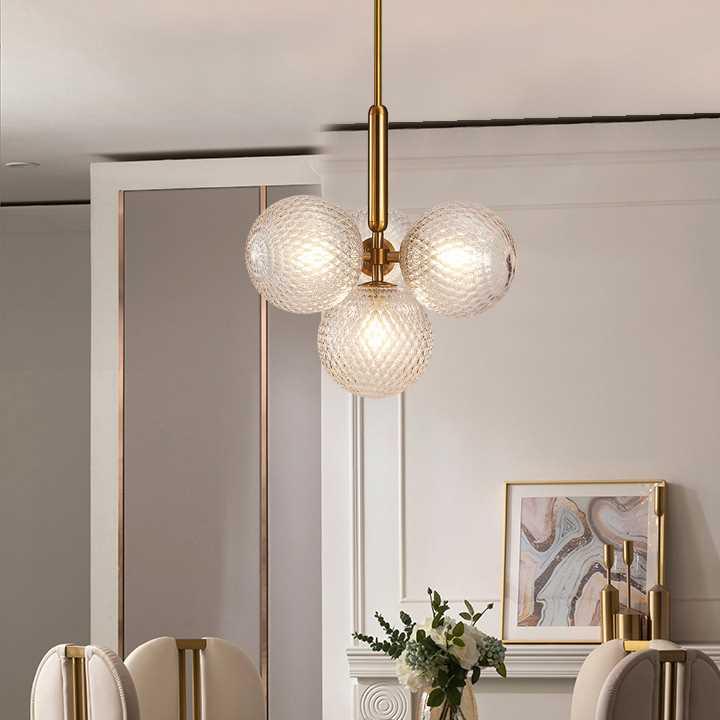 Подвесной светильник Imperium Loft Raffin 4 Transparent Gold 255229-26