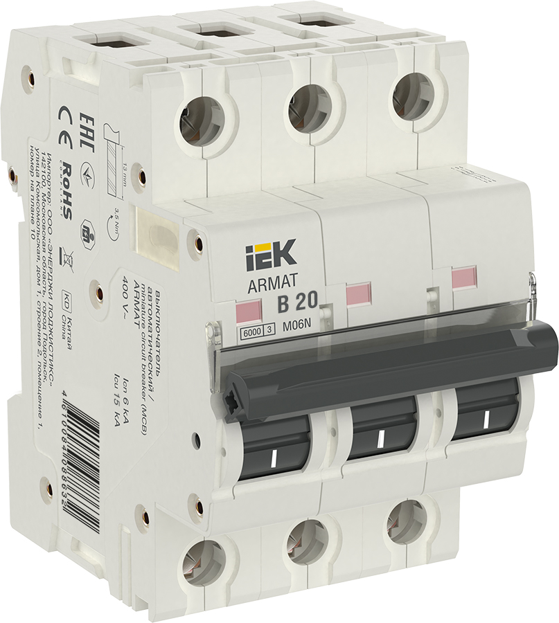 IEK ARMAT Автоматический выключатель M06N 3P B 20А