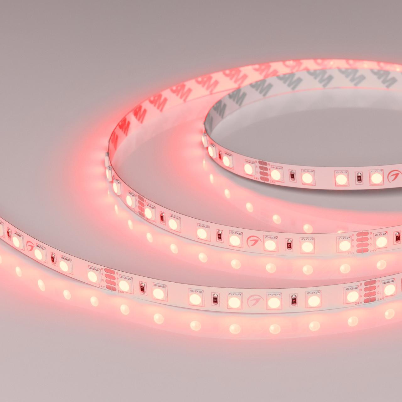 Светодиодная лента RT-B70-10mm 24V RGB (14 W/m, IP20, 5m) Arlight 040916