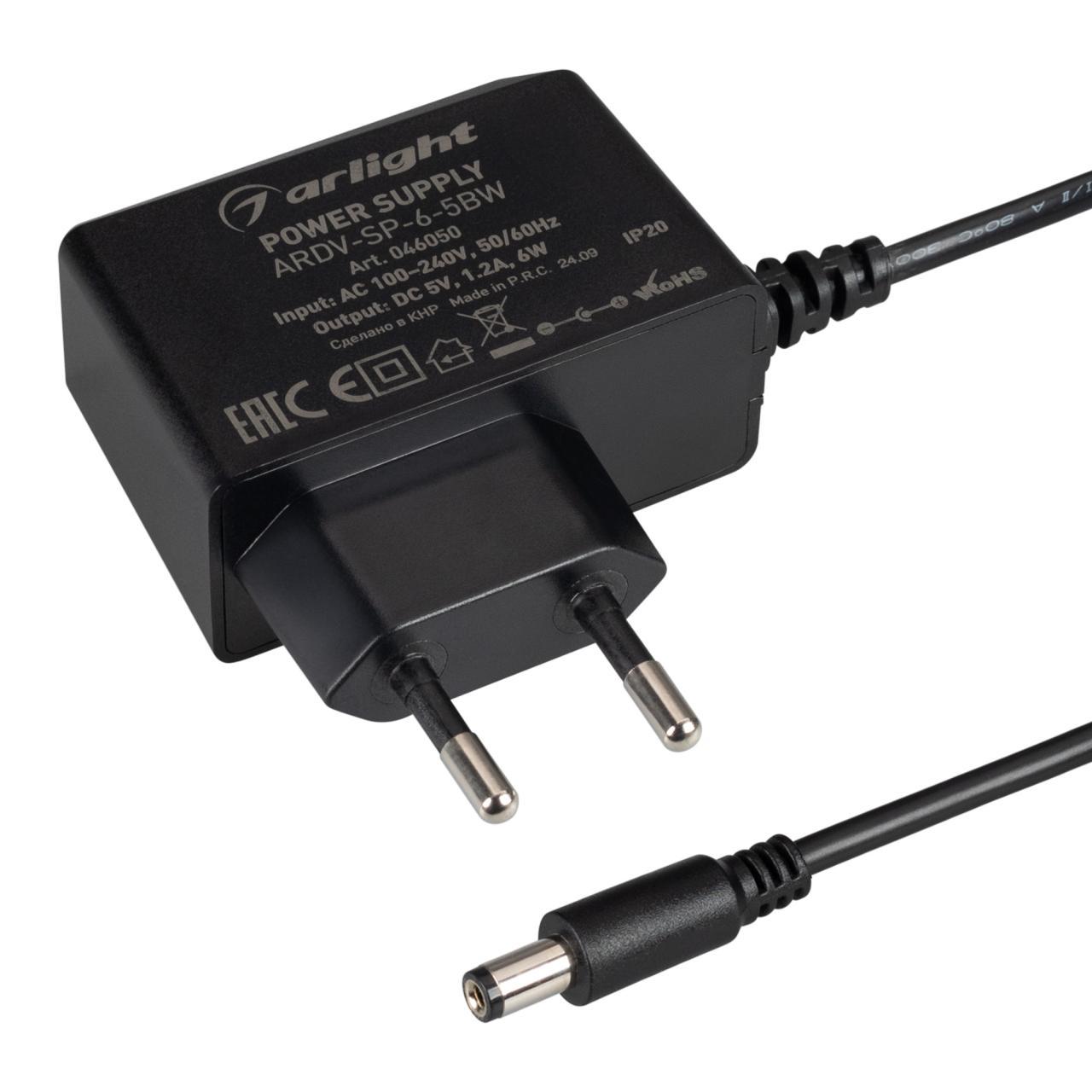 Блок питания ARDV-SP-6-5BW (5V, 1.2A, 6W) Arlight 046050