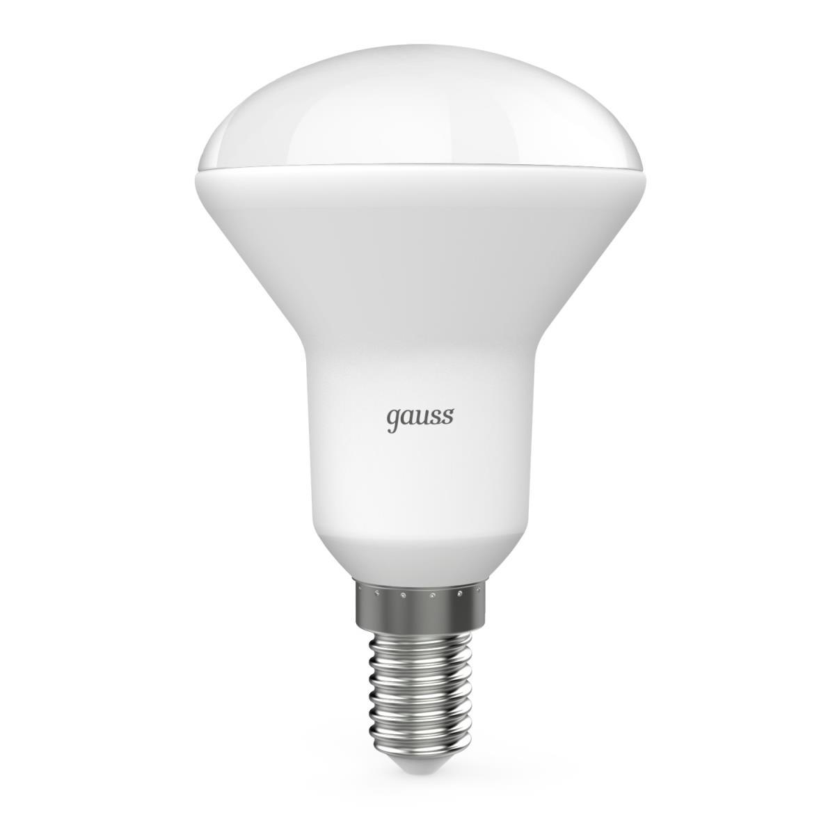 Лампа светодиодная рефлекторная Gauss E14 6W 3000K матовая 106001106