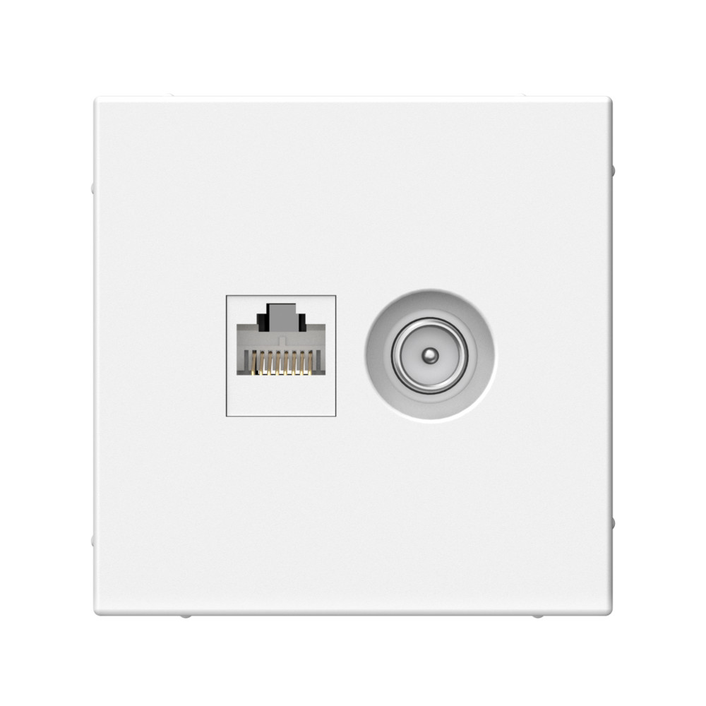 Systeme Electric ArtGallery Лотос Розетка двойная ТВ + компьютерная RJ45, кат. 5Е