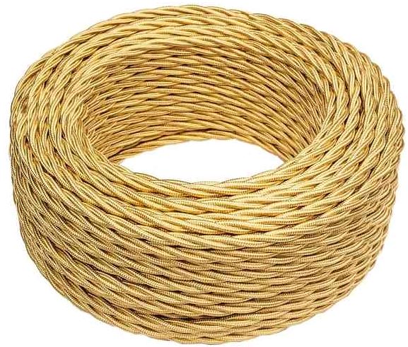 BIRONI Золото глянец Витой провод 3*1,5 10м