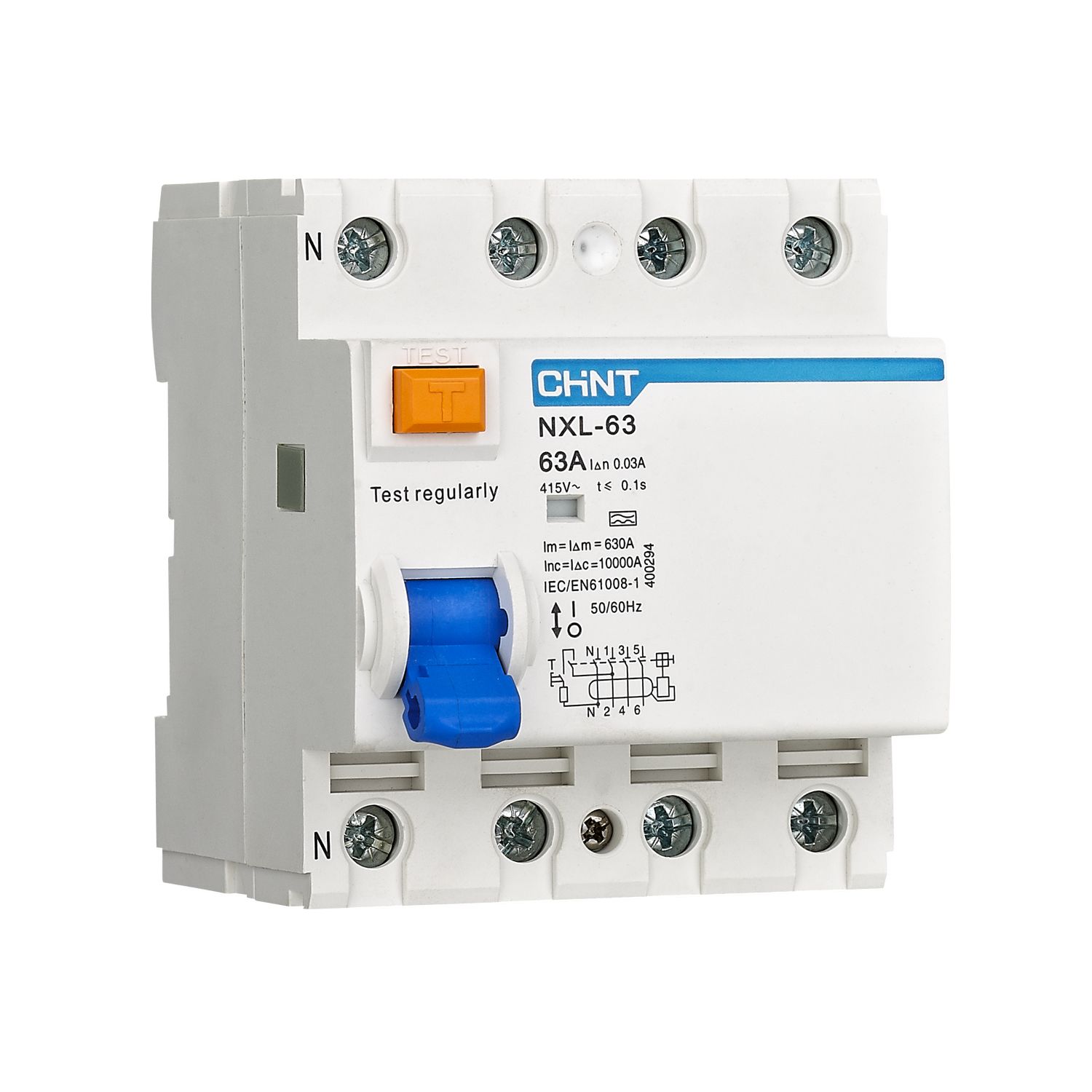 CHINT УЗО NXL-63 6kA 3P+N 63A 30mA A (R)