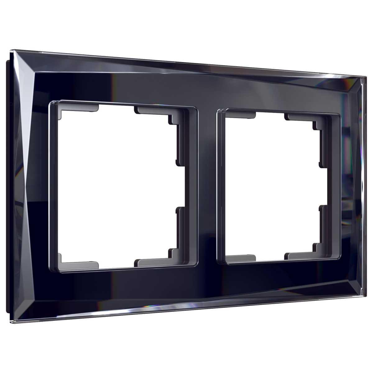 Рамка на 2 поста Werkel Diamant черный W0021208 4690389158810