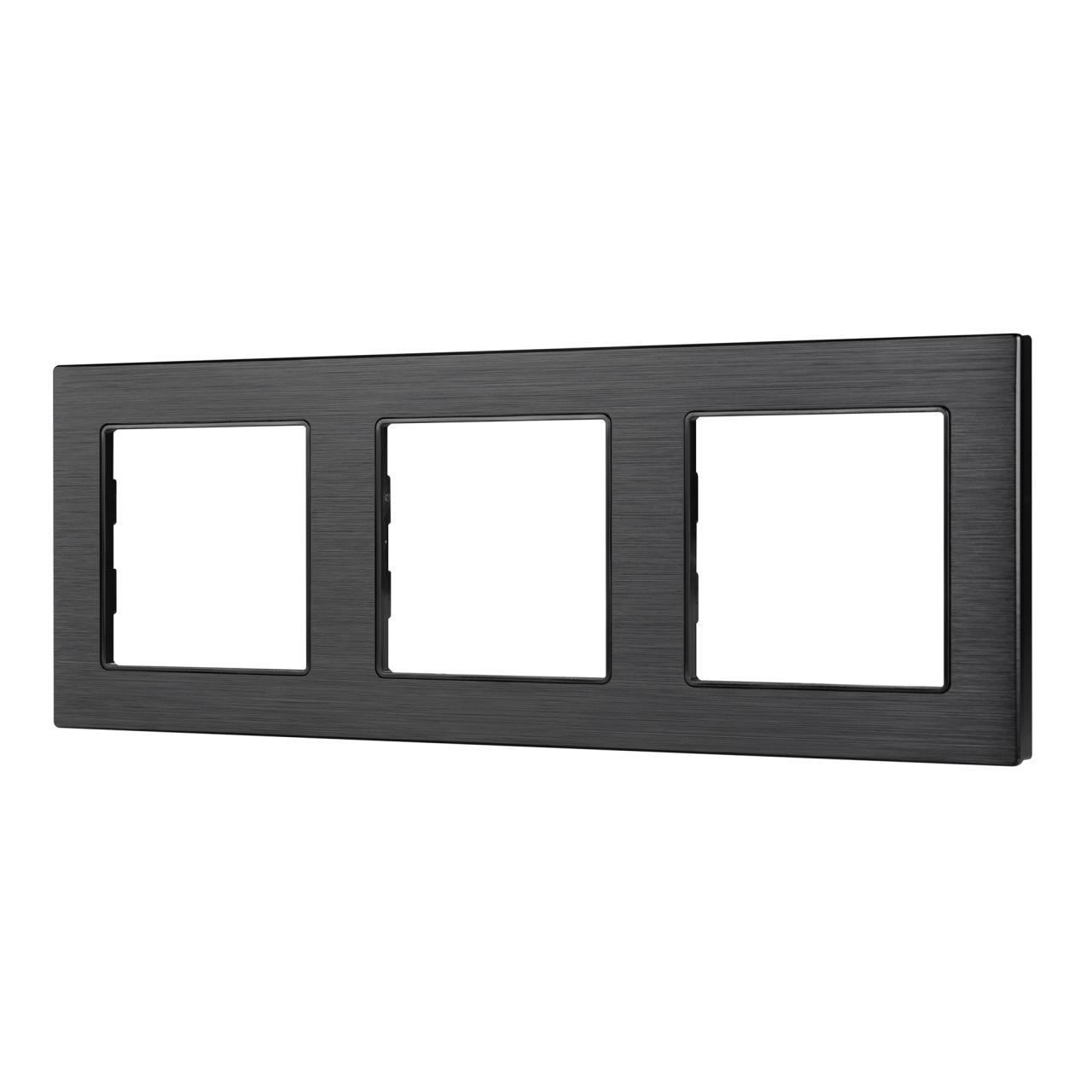 Рамка алюминиевая FRM-PRESTO-ALS-3-BK Arlight 043857