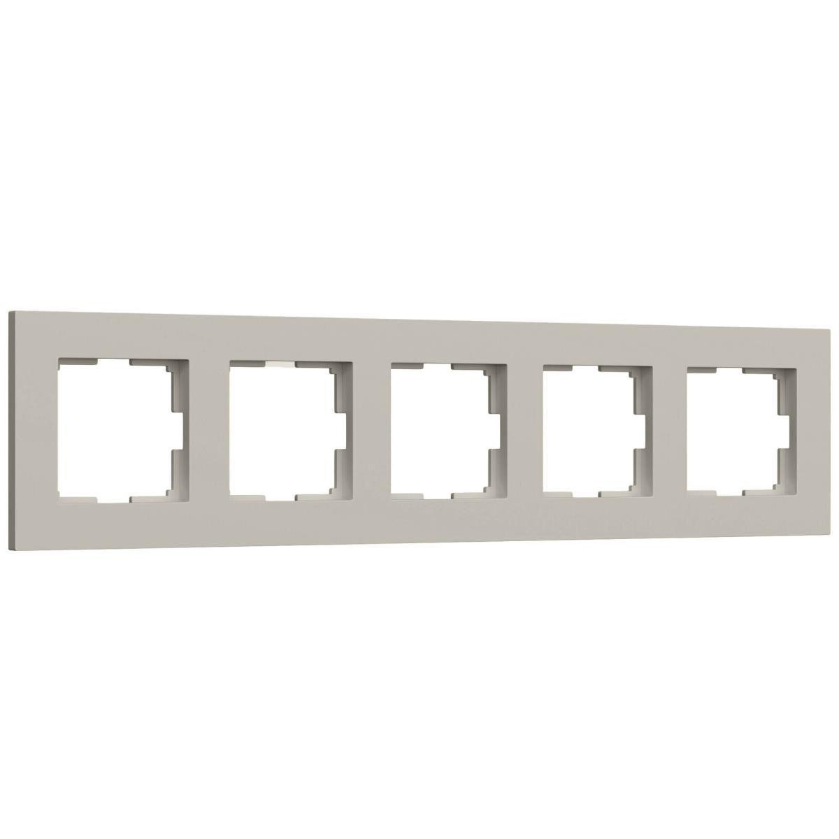 Рамка на 5 постов Werkel Slab дымчатый софт W0052917 a071630