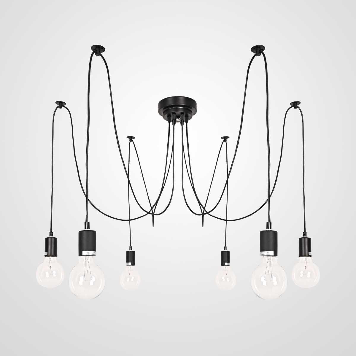 Подвесная люстра Imperium Loft Spider Black L6 352852-26
