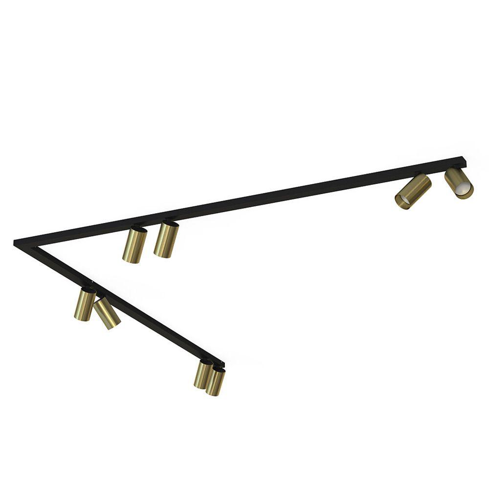 Накладной спот Nowodvorski Mono Corner 2x150 Black/Brass 7755