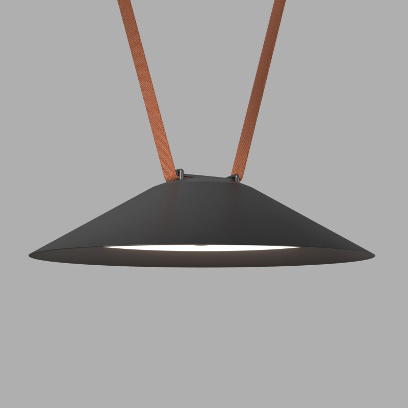 DK5664-BK Cветильник для трека-ремня Belty Smart, серия Flow, со светодиодом, D300*H71мм, 48V DC, 20W, RA90, 120°, 2700-6500K, IP20, черный, алюминий