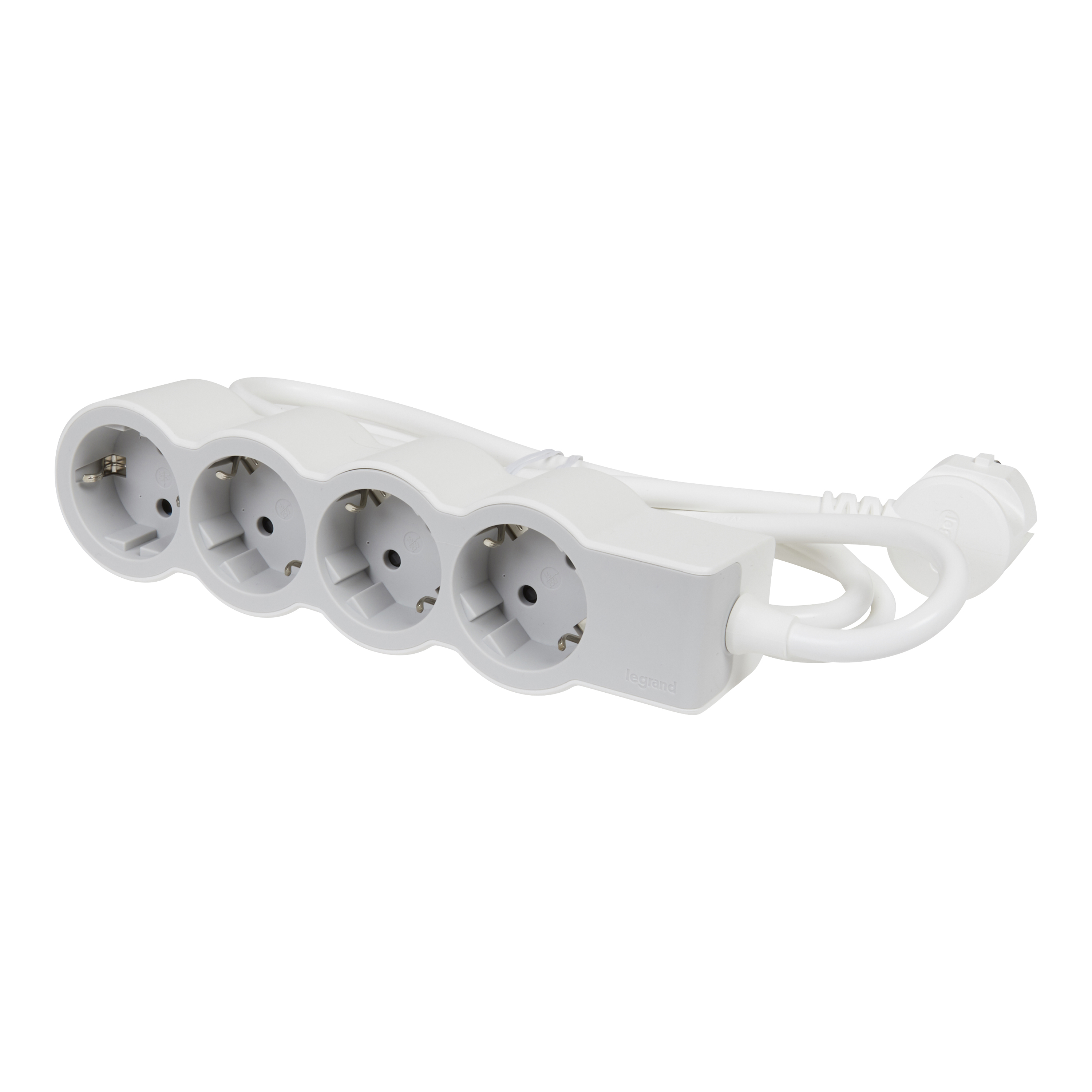 Legrand Revolution Стандарт Бело-серый Удлинитель 4x2К+З, кабель 1,5м