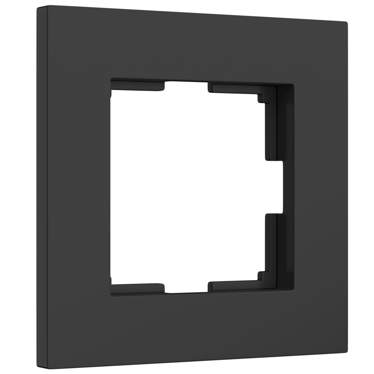 Рамка Werkel Slab на 1 пост черный софт W0012908 4690389193293