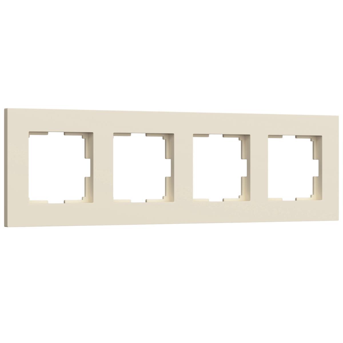Рамка на 4 поста Werkel Slab айвори софт W0042962 4690389193521