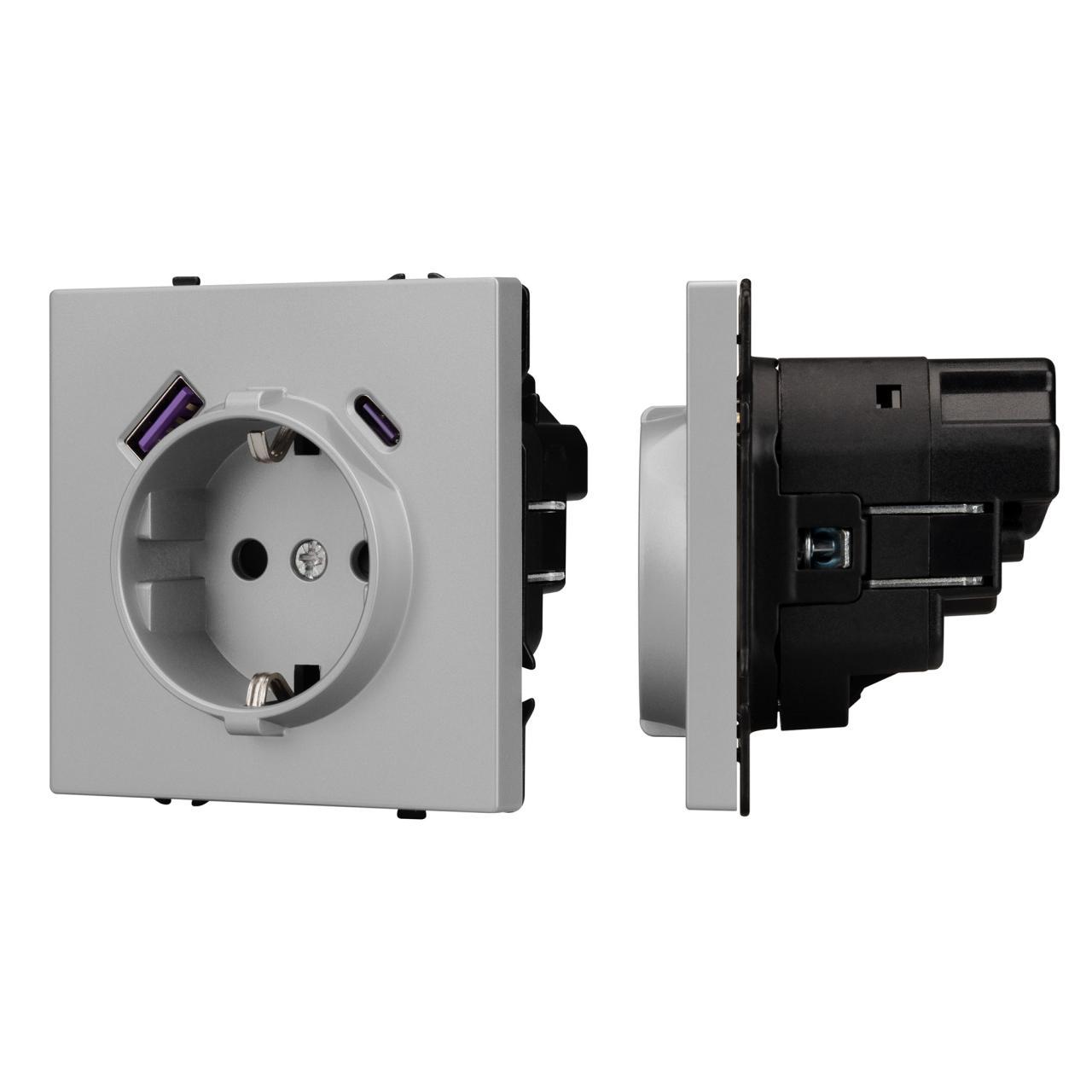 Механизм розетки с USB зарядкой SCT-NOBE-MUAC-SFPL-IS (230V, 16A) Arlight 059445