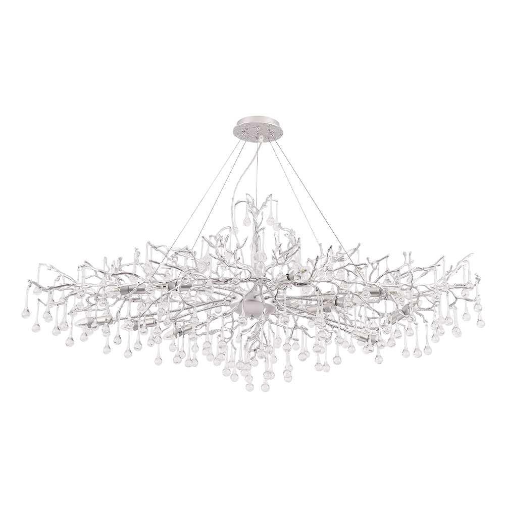Подвесная люстра Crystal Lux REINA V2 SP12 L1500 SILVER PATINA