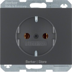 Berker K.1 Антрацит матовый Розетка с/з