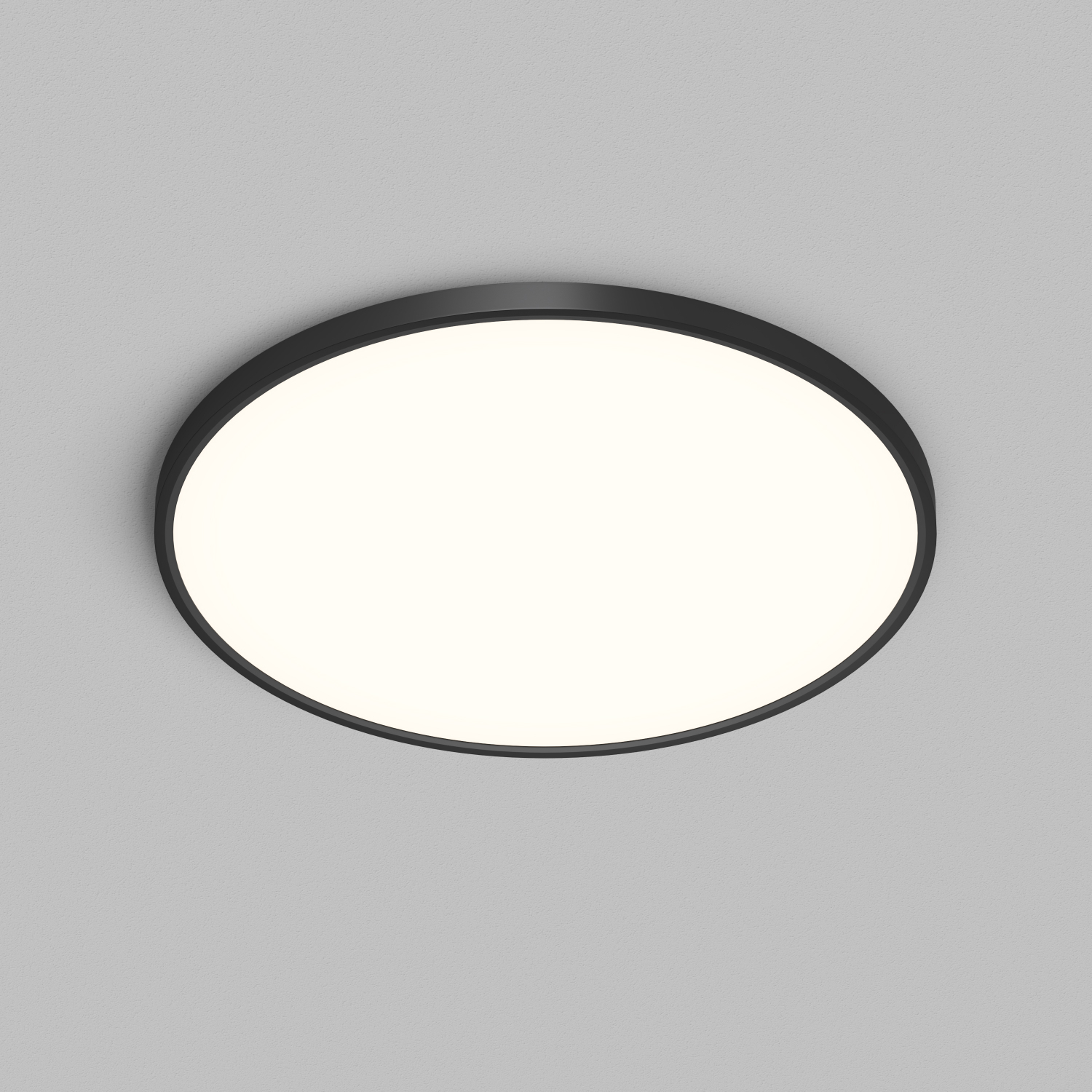 DK6524-BK Накладной светильник THIN, IP40, 50W, 3000K/4000K/6500K, переключатель цветовой температуры на корпусе, черный, полимер