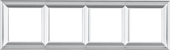 JUNG EcoProfi DECO Алюминий Рамка 4-ая