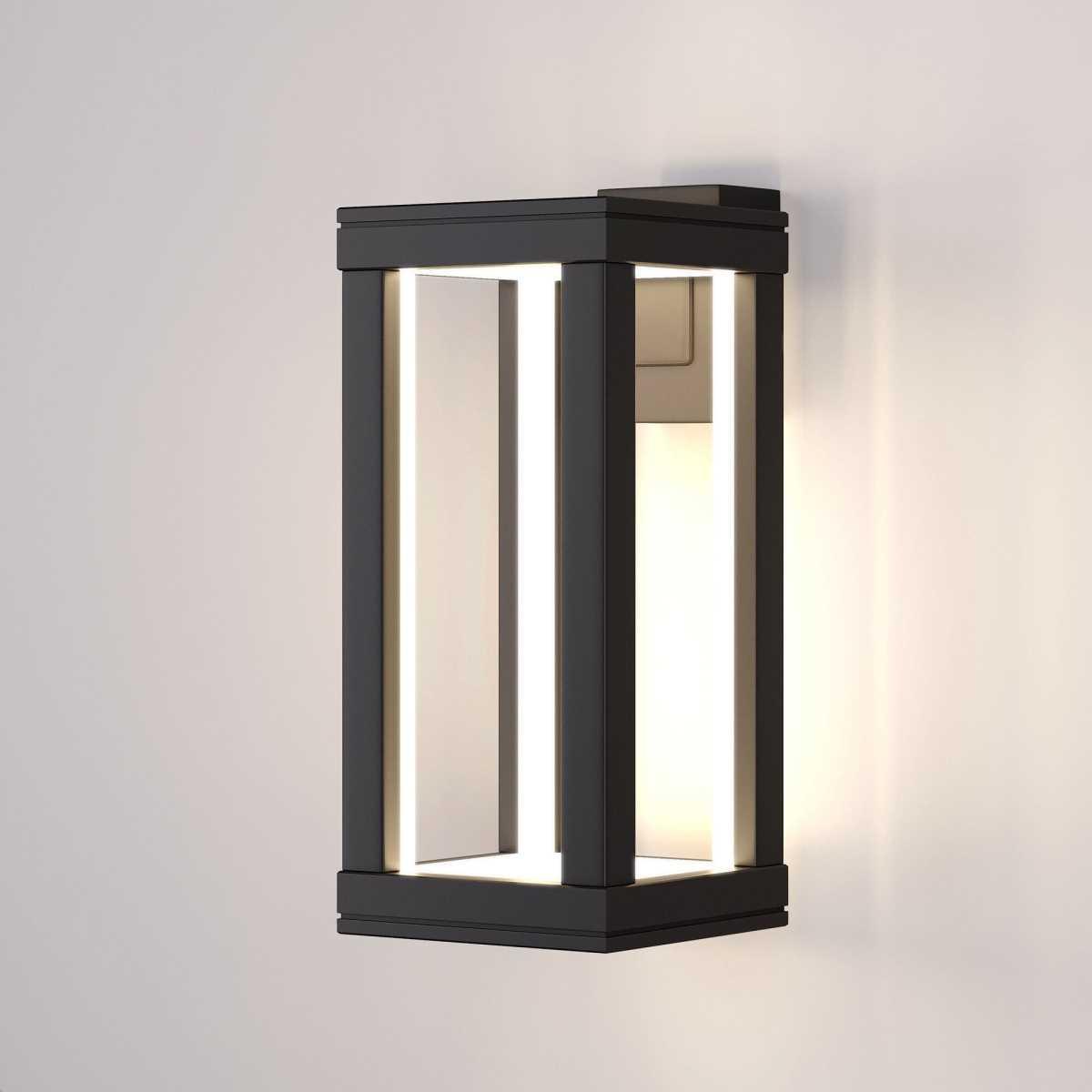 Уличный настенный светодиодный светильник Elektrostandard Frame 1527 Techno Led черный a051855