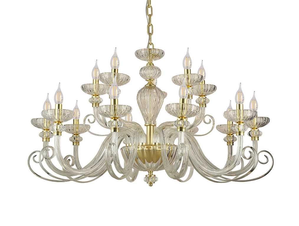 Подвесная люстра Newport 8620+5/C mat.soft gold clear